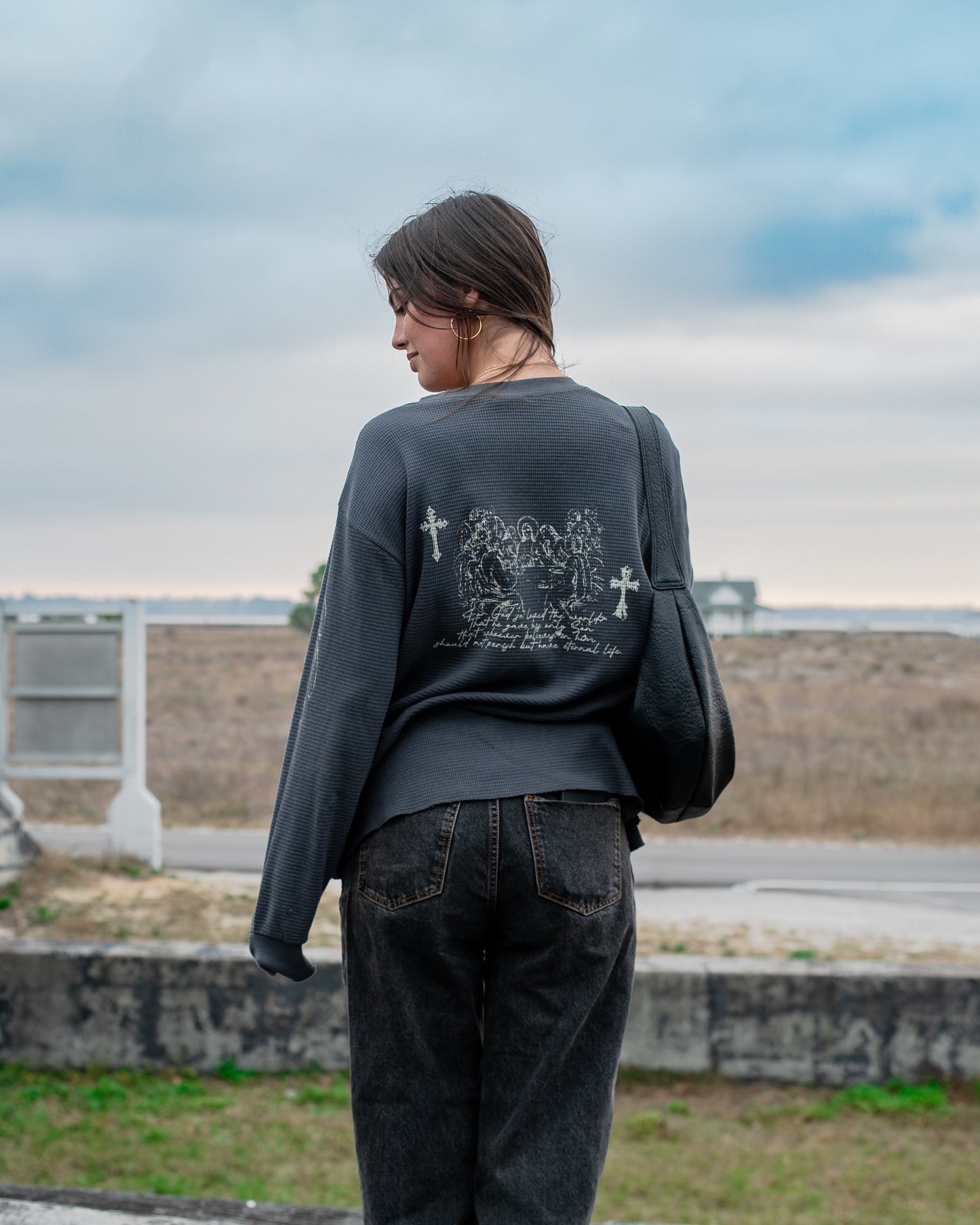 CHARCOAL GREY HEAVYWEIGHT long sleeve thermal