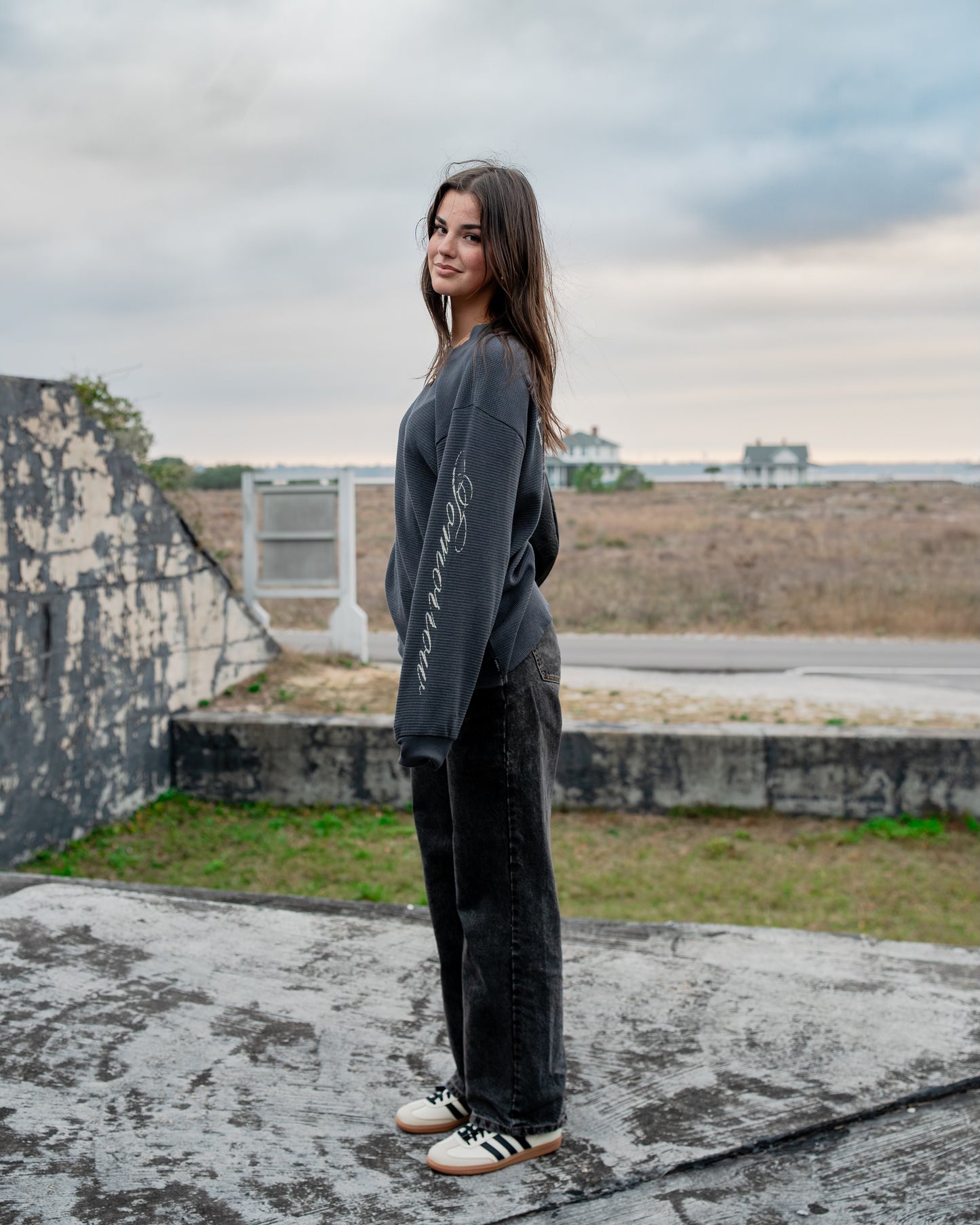 CHARCOAL GREY HEAVYWEIGHT long sleeve thermal